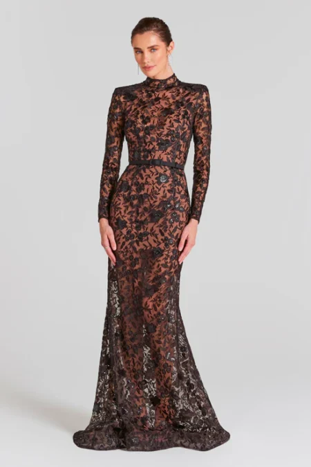 Nadine Merabi Black Gown